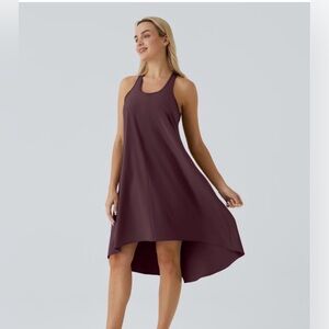 HALARA Sleeveless High Low Dress in Deep Purple